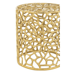 J-Line Stool cylinder aluminium gold colored