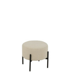 J-Line Stool boucle plywood/polyester white/black