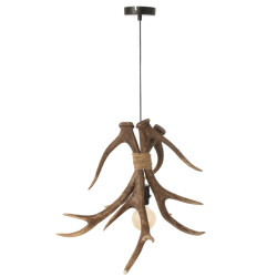 J-Line Ceiling lamp antlers polyresin brown large