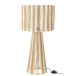 J-Line Table lamp stripes strings metal/paper white/natural