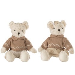 J-Line Bear plush boy/girl with clothes textile large assortment of 3