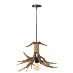 J-Line Ceiling lamp antlers polyresin brown small