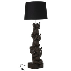 J-Line Lamp 3 elephants polyresin brown