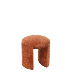 J-Line Stool round textile orange rust