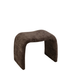 J-Line Stool n shape textile dark brown