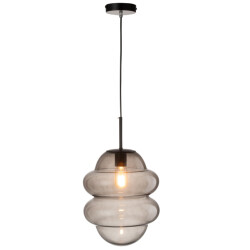 J-Line Hanging lamp honey spoon glass grey
