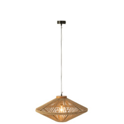 J-Line Hanging lamp ovni iron/jute natural small