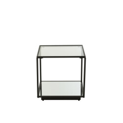 J-Line Coffee table iron/glass black small