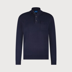 Blue Industry De pullover met knoop- en ritssluiting |