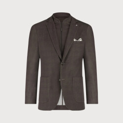 Blue Industry Het colbert met bruin ruitmotief |