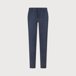 Blue Industry De chino met ruitmotief |