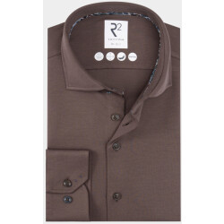 R2 Amsterdam Casual hemd lange mouw solid dobby knitted 130.wsp.004/041