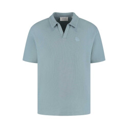 Pure Path Polo loose fit 25 grey blauw