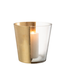 J-Line Hurricane boe glass transparent/gold large