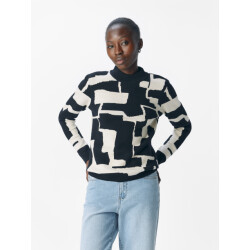 Object Objray l/s knit pullover aop noos
