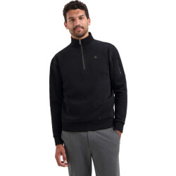No Excess Sweater half zip brushed black