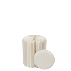 J-Line Pouffe foldable paper off-white