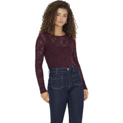 Only Onlblaise l/s top jrs mauve wine