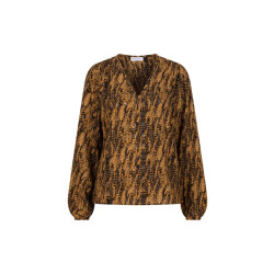 Lofty Manner blouse agnes qi11 819 feathers print