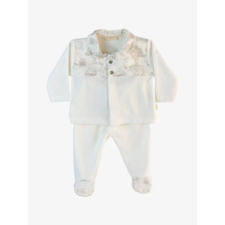 Baby Gi Jongens baby tweedelig pakje country taupe
