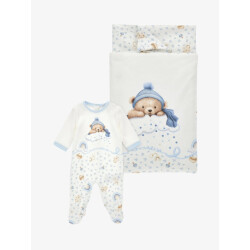 Monnalisa Jongens baby set boxpakje deken teddy panna nuvola