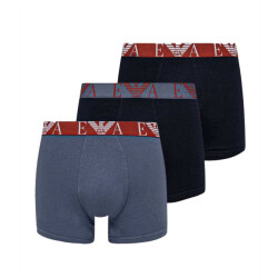 EA7 Boxershort 3pack 25 blue grijs