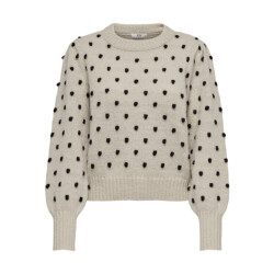 Jacqueline de Yong sigrid life l/s oneck puffdot pu 15304813 -