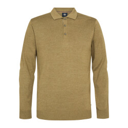 Petrol Industries men knitwear polo m-3050-kwc204 7146 tan