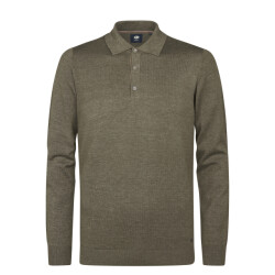 Petrol Industries men knitwear polo m-3050-kwc204 6174 mossy