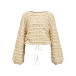 Object objkristel knit re l/s pullover cc3 23047015 sandshell