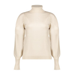 Geisha pullover col pleated shoulder 54533-14 10 off-white