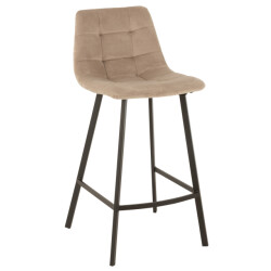 J-Line Barstool olivier textile/metal beige