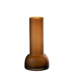 J-Line Vase/candleholder yoko glass brown medium