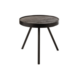 J-Line Side table fien high mango wood iron dark brown black