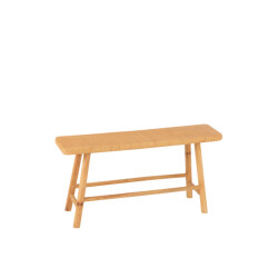 J-Line Bench rectangular cane/fir wood natural