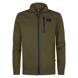 Petrol Industries men sweater collar zip m-3050-swc323 6088 army green