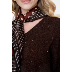 Geisha 54542-14 775 pullover lurex and sequinces brown/copper