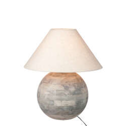 J-Line Lampf+sh ball barn wood grey l 67cm