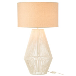 J-Line Table lamp striing metal/paper white