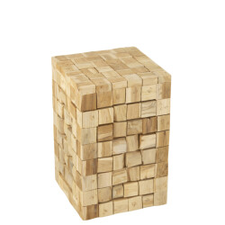 J-Line Sidetable/stool pieces teak wood natural small