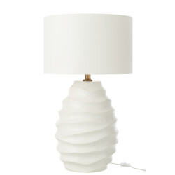 J-Line Table lamp waving ceramic white