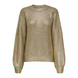 Only onlkama ls foil rib pullover knt 15352105 humus