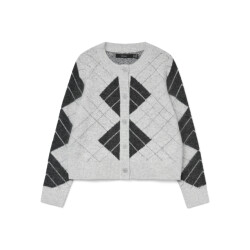 Vero Moda vmdae ls o-neck cardigan 10334877 light grey melange