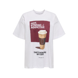 Only onlvivvi life s/s lovely top jrs 15346761 bright white