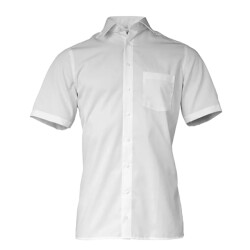 Marvelis Heren poplin modern overhemd met korte mouwen
