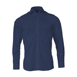 Marvelis Heren poplin slim overhemd met lange mouwen