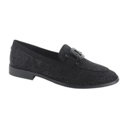 La Strada 2220127-2201 black dames instappers gekleed