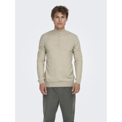 Only & Sons Onsloui reg 12 mel half zip knit no