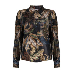 Geisha 53684-70 top satin aop animal