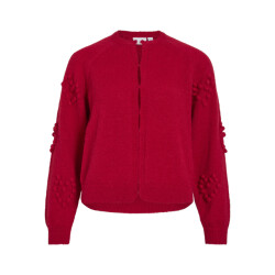 Vila vimerit l/s o-neck bubble knit card 14112273 jester red